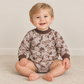 NEW RTS NO MOQ milk silk LR3263 Baby Boys Long Sleeve Khaki Brown Camo Choker Rompers