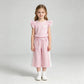 NEW RTS NO MOQ milk silk GSPO2330 Baby Girls Pink Polka Dots Print Pocket Long Sleeve Top Bell Bottom Flare Pants Set