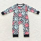 4.15zipper romper hippie smiley jumpsuit baby clothes