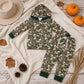 NEW RTS NO MOQ milk silk BLP1543 Baby Boys Green Camo Ducks Hoodie Pockets Jogger Hunting Clothes Set