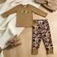NEW RTS NO MOQ milk silk BLP1493 Embroidery Dog Ducks Deer Baby Boys Top Camo Pockets Jogger Hunting Clothes Sets