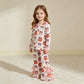 NEW RTS NO MOQ milk silk GLP3435 Baby Girls Leopard Bows Pumpkins Scallop Top Bows Pants Fall Clothes Set