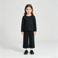 NEW RTS NO MOQ cotton GLP3290 Baby Girls Black Long Sleeve Top Pants Scallop Pajamas Clothes Sets