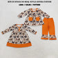 RTS NO MOQ Sibling milk silk Baby Girls Bats Flowers Pockets Tunic Ruffle Pant Halloweens Clothes Sets Fall Holiday Outfit Dress