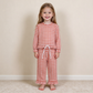 NEW RTS NO MOQ milk silk GLP3672 Baby Girls Orange Checked Top Pockets Ruffle Pant Clothes Set