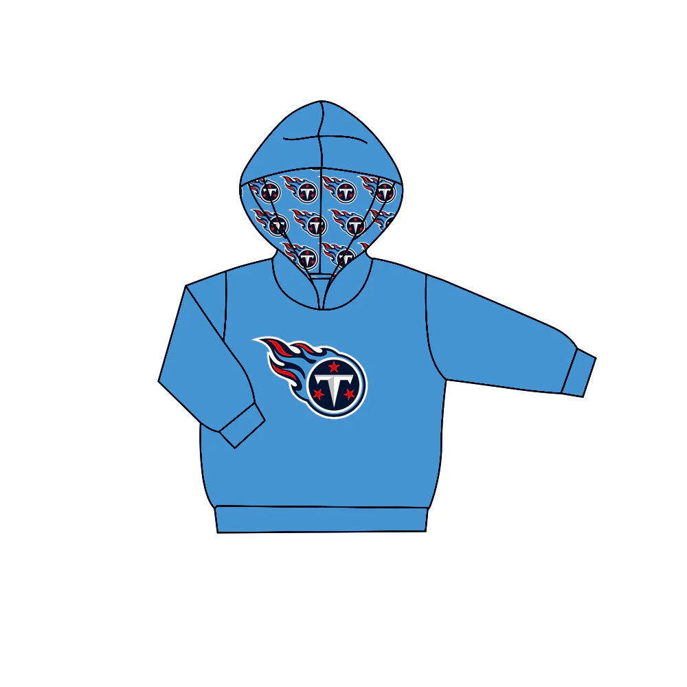 7.29Preorder (moq 5)Baby Boys Blue Long Sleeve Stars T Team Hoodies Top