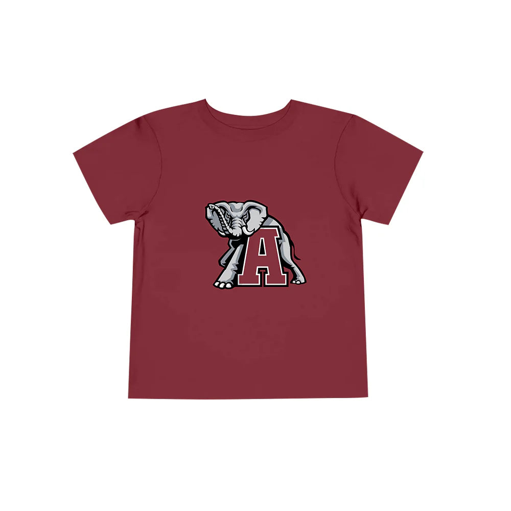 X8.14Baby Boys Dark Red Elephants A Team Tee Shirts Top