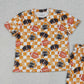 GSSO3161 Baby Girls Orange Checked Football Tennessee Top Shorts Team Slouchy Sets