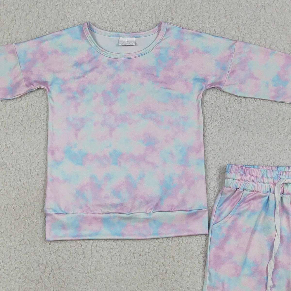 3.31 GLS0094 Baby Girls Colorful Tie-dye Camo Top Pockets Shorts Clothes Sets Regular price$8.00 USD