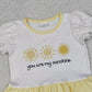 4.3 GSSO2947 Baby Girls Polka Dots You are My Sunshine Tunic Ruffle Shorts Clothes Sets