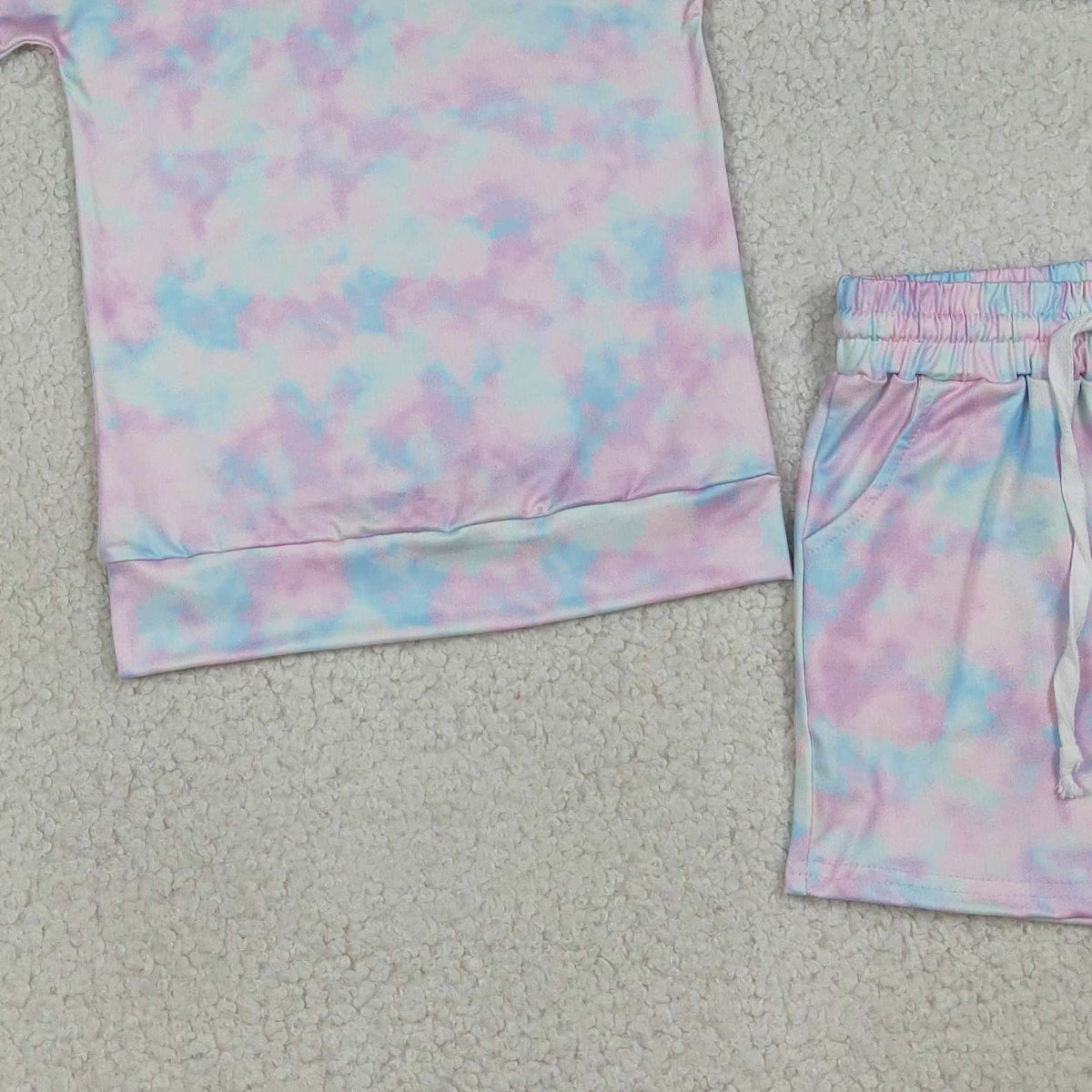 3.31 GLS0094 Baby Girls Colorful Tie-dye Camo Top Pockets Shorts Clothes Sets Regular price$8.00 USD