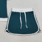 3.30 GSD3670 Baby Girls Dark Green Short Sleeve Top Skirt Shorts Cotton Clothes Sets