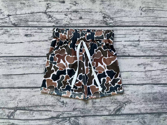 SS0359 Brown camouflage beige shorts