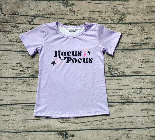 GT0667 hocus pocus star purple short sleeve top