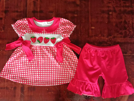 4.26 Strawberry Red Short Sleeve Suit