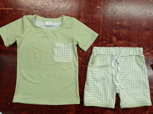 4.26 Green short-sleeved suit