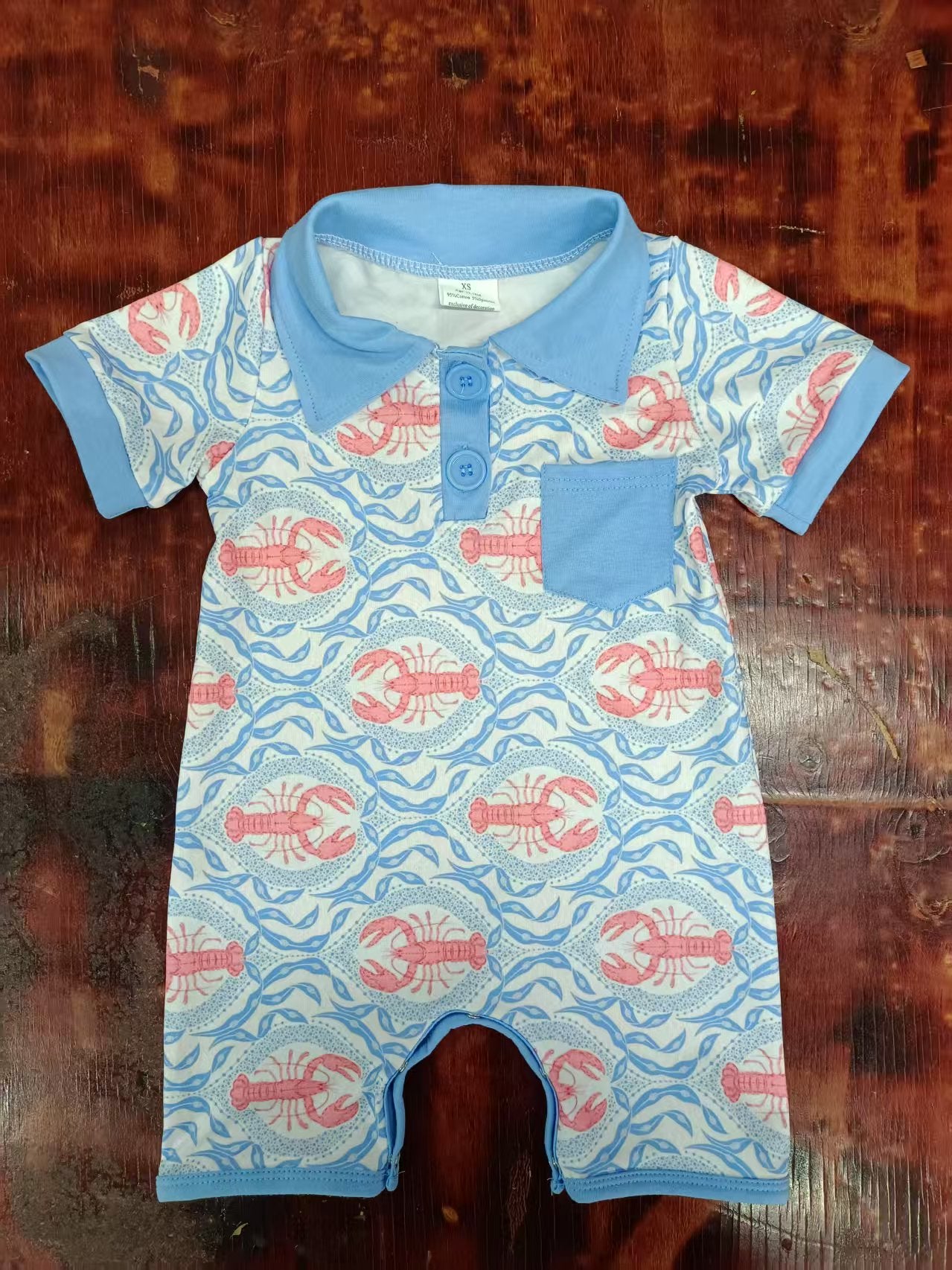 5.2 Boys crayfish blue toddler suit