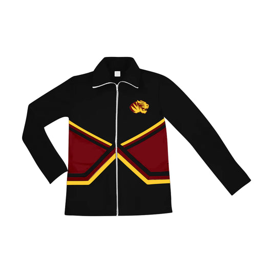 7.21Preorder (moq 5)Baby Girls Black Tiger Team Zipper Jacket Tops