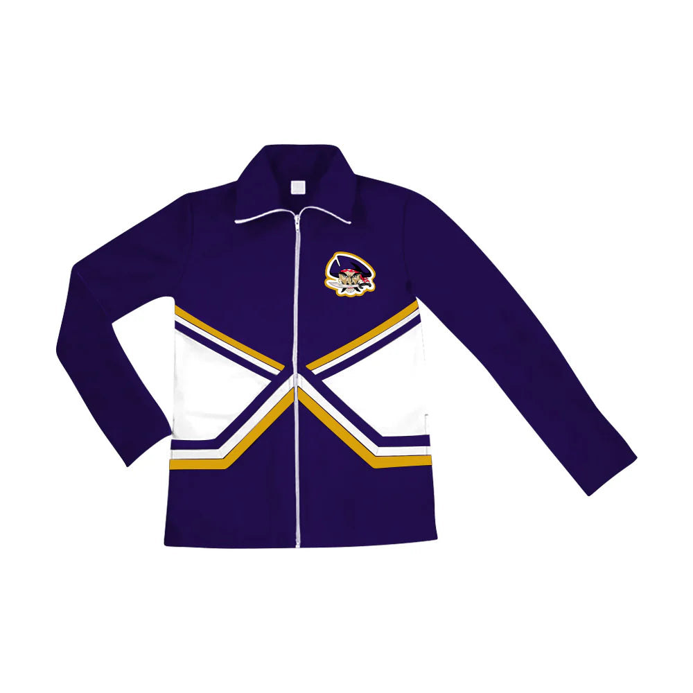 7.21Preorder (moq 5)Baby Boys Purple Pirates Team Zipper Jacket Top