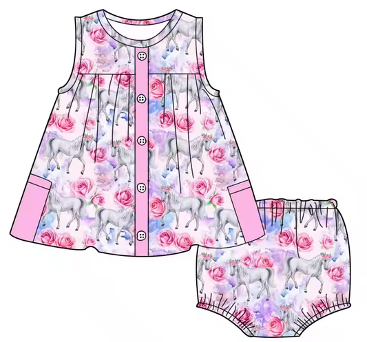 6.10 Purple Horse Baby Suit