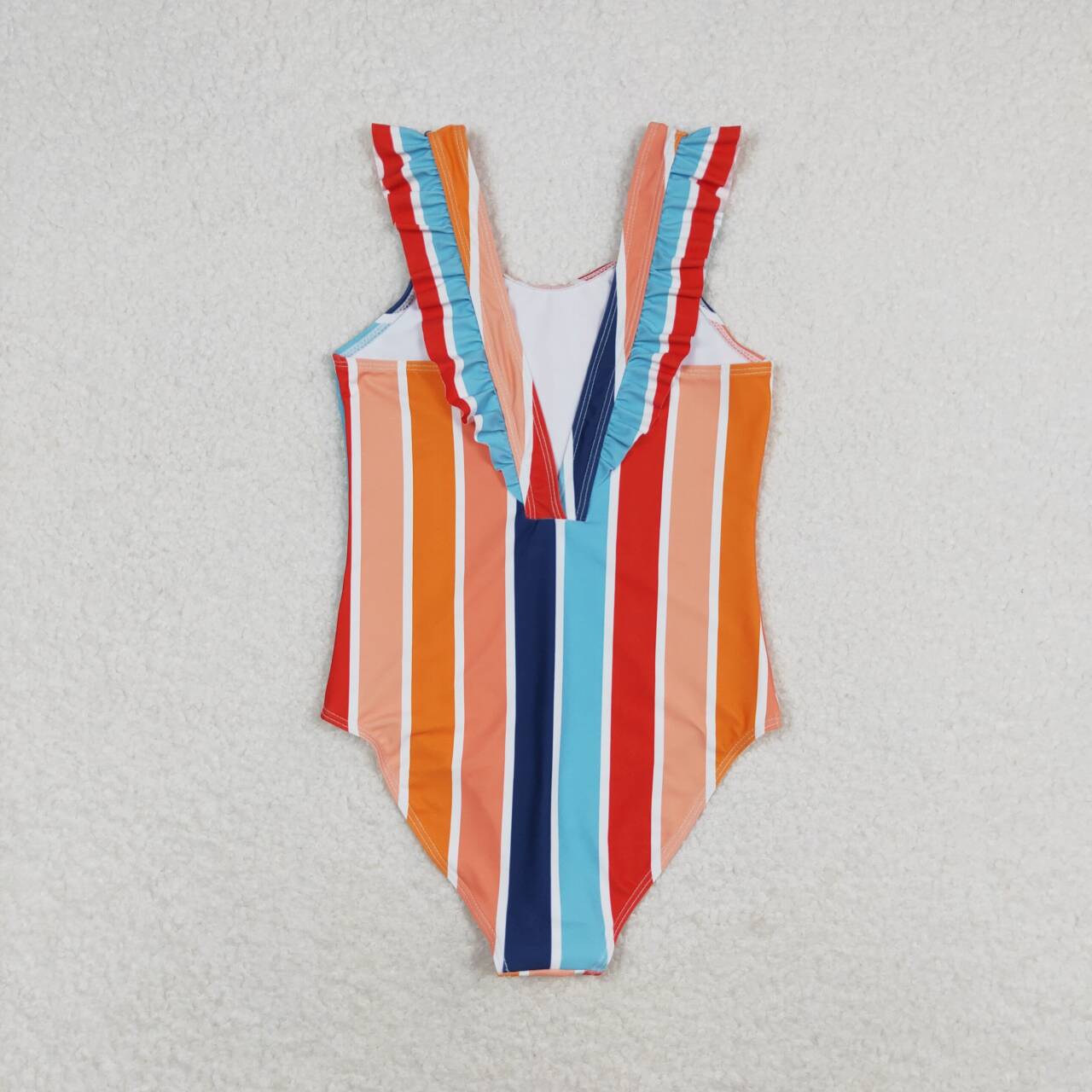 S0341 Colorful striped one-piece swimsuit