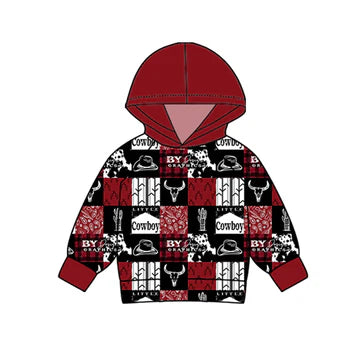 5.29 Bull head red hoodie