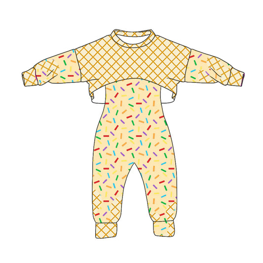 8.5Preorder (moq 5)Baby Girls Long Sleeves Drip Shirt Top Jumpsuit 2 Piece Team Clothes Sets
