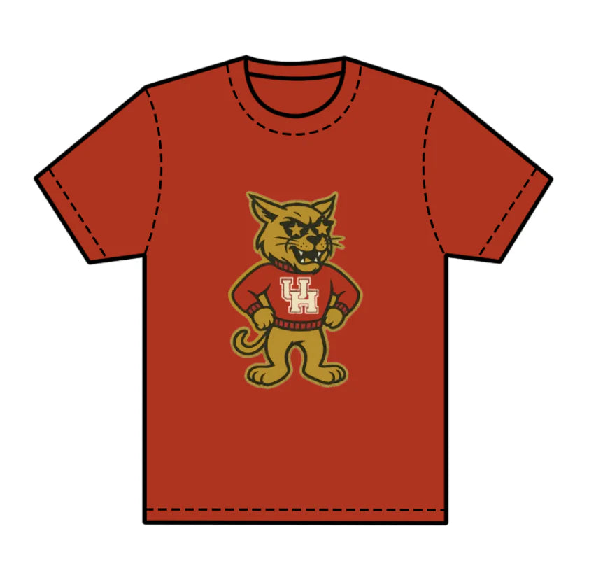 8.1preorder(moq 5) Baby Boys Red Short Sleeves Cats UH Team Tee Shirts Tops