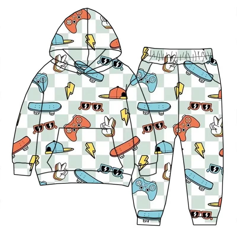 6.16 Boys Cartoon Hooded Suit