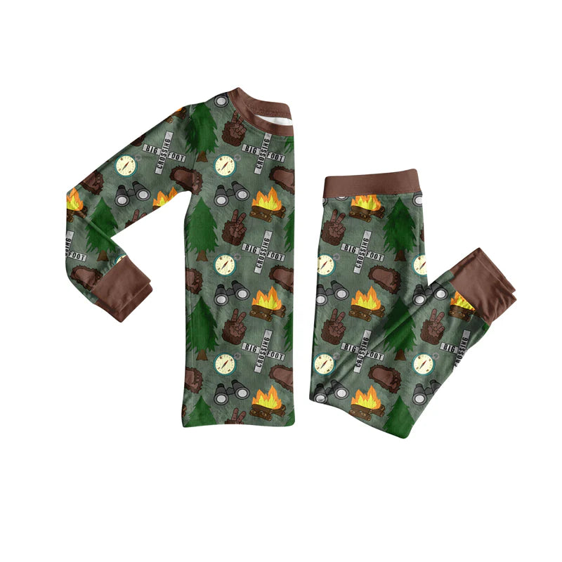 8.4Preorder (moq 5)Baby Boys Long Sleeves Western Camping Top Pant Pajamas Set