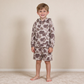 NEW RTS NO MOQ milk silk BLS0050 Baby Boys Long Sleeve Khaki Camo Hoodie Top Pocket Short Clothes Set