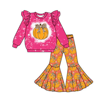 5.26 Pumpkin long-sleeved rose red suit