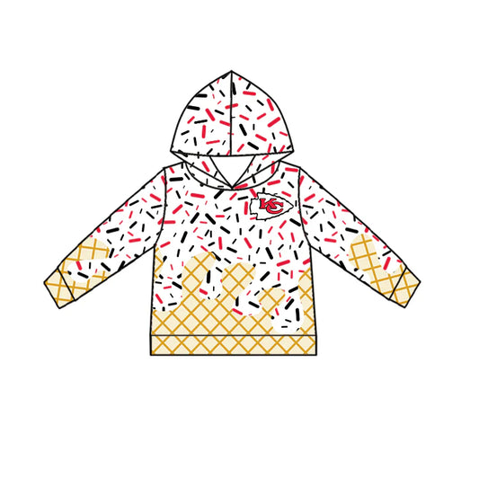 7.3Preorder (moq 5)Baby Boys Long Sleeves Drip Red KC Team Hoodies Top