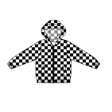 5.29 Black and white plaid hat top