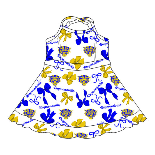 6.11 Strapless Blue Bow Dress
