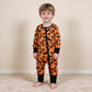 NEW RTS NO MOQ milk silk LR3243 Baby Boys Ghost Pumpkins Halloween Two Way Zip Convertible Romper