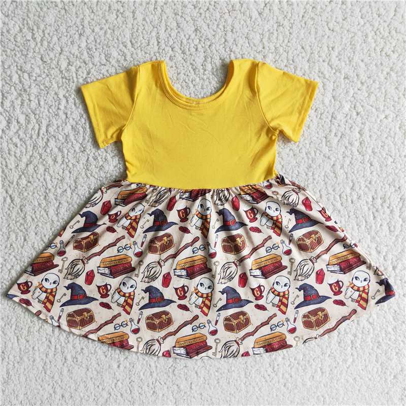 harry potter girls summer dress short sleeve SKIRT kids clothes