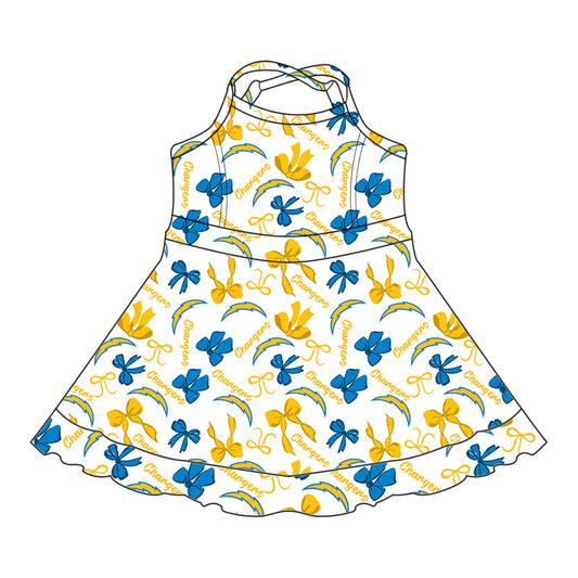 6.30Preorder (moq 5)Baby Girls Straps Bows Plaid Chargers Shorts Ruffle Team Knee Length Dresses