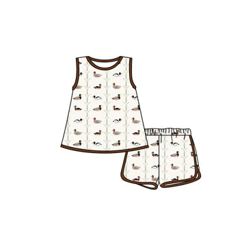 5.7 Sleeveless Cartoon Rice Duck Suit
