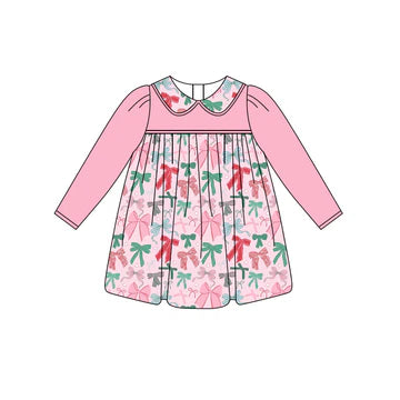 5.29 Bow Pink Long Sleeve Dress