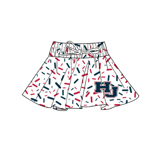 6.28Preorder(moq 5) Baby Girls White HJ Team Skort Shorts Bottoms