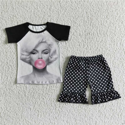 girls outfits monroe top & shorts sets summer kids clothes