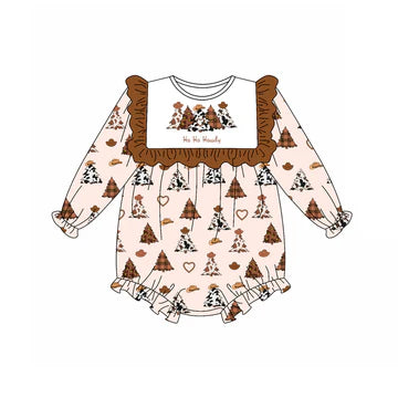 5.23 Cow Pattern Christmas Tree Long Sleeve Toddler Clothes