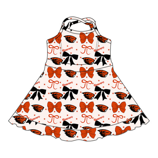 6.24 Reddish Brown Team Girls Suspender Summer Dress