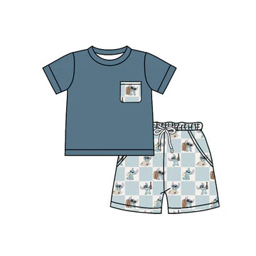 5.6  Boys Stitch Short Sleeve Suit