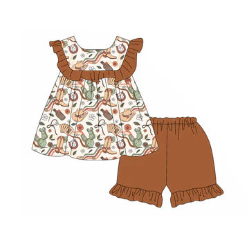 5.7 Cactus Brown Doll Collar Suit