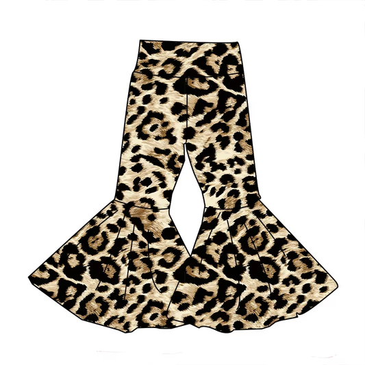 6.19 Leopard print girls elastic trousers