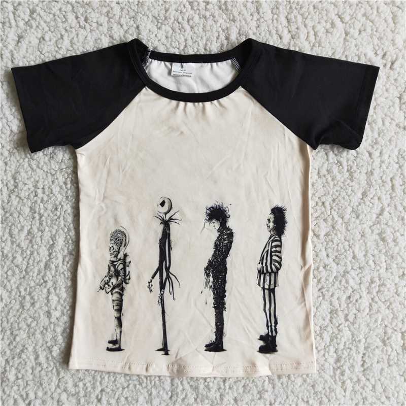 halloween boy short sleeve t-shirt beetle tops