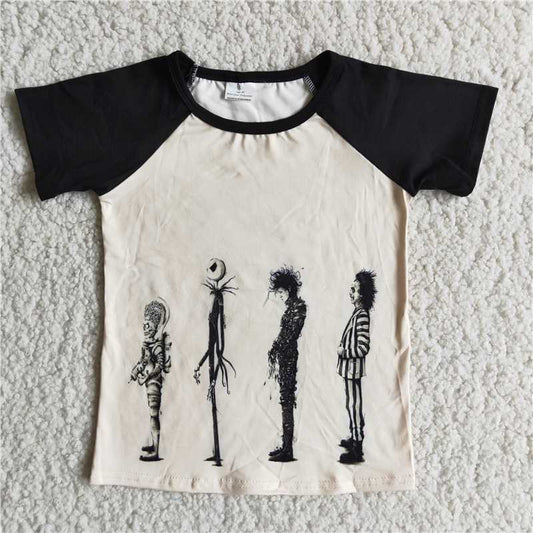 halloween boy short sleeve t-shirt beetle tops