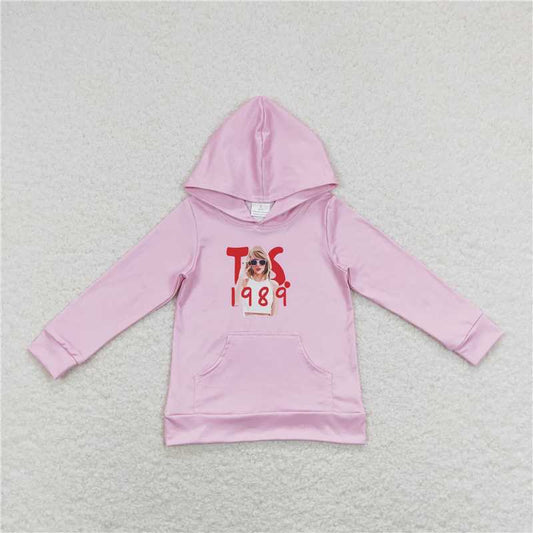 GT0436 taylor swift 1989 pink hooded long-sleeved top